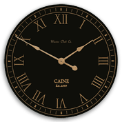 Black/Gold Personalized Clock