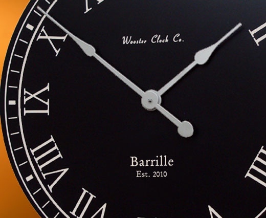 Black / White Personalized Clock