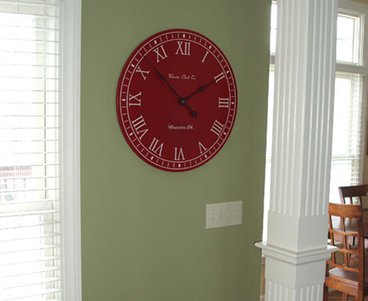Red / White Personalized Clock
