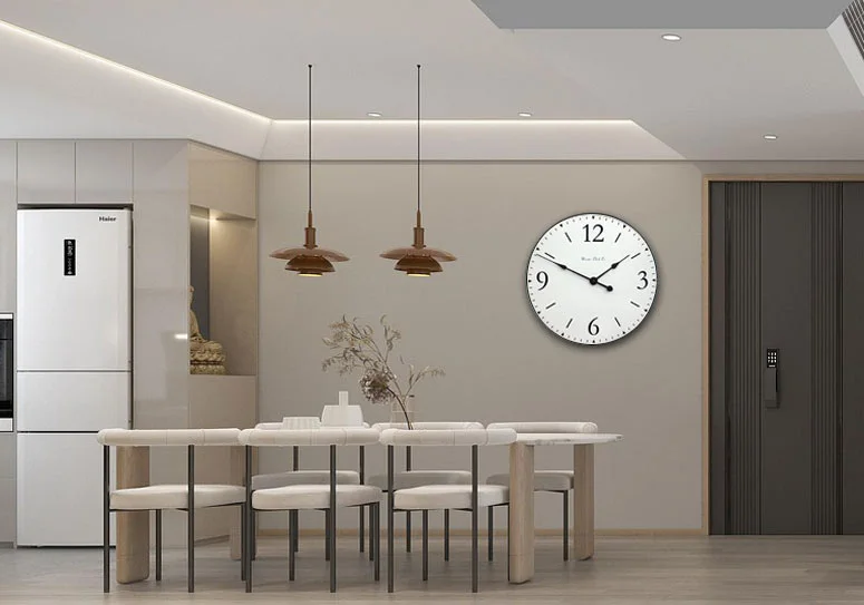 white wall clock form the SD series