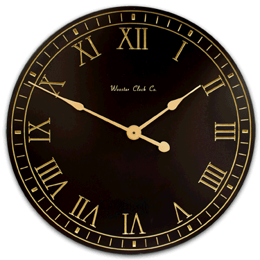 personalize Black and Gold Clock