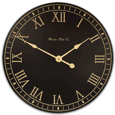 personalize Black and Tan Clock