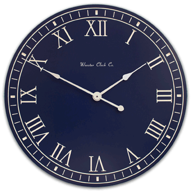 Personalize Heritage Blue White Letter Series Clock