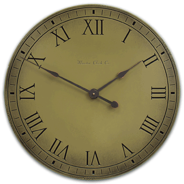 personalize Green Antique Clock