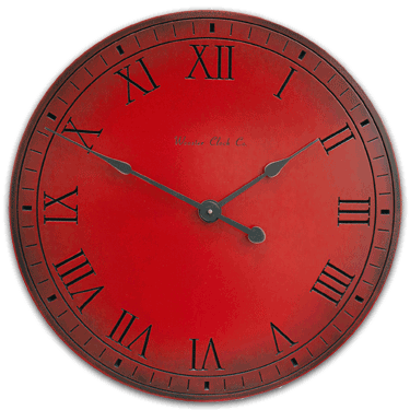 Personalize Red Antique Clock