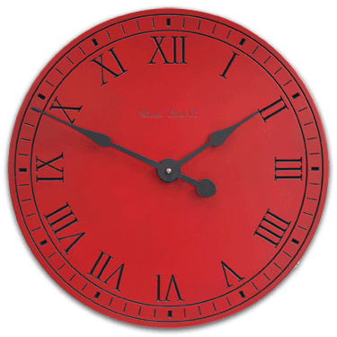 personalize Red Original Series Clock