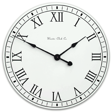 personalize a white original series clock