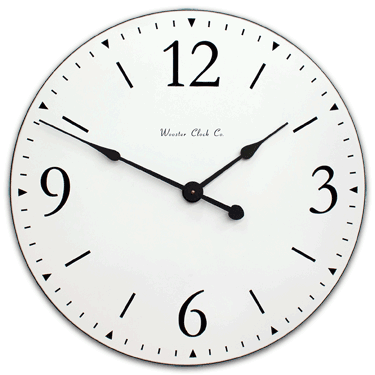 personalize a white SD series wall clock