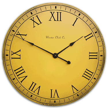 Personalize Yellow Antique Clock